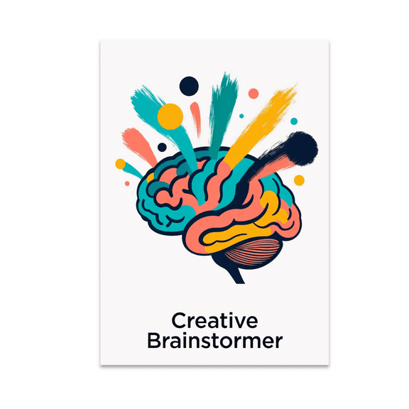Creative Brainstormer Abstract Art - Art Enthusiast - 13x19 Poster Print