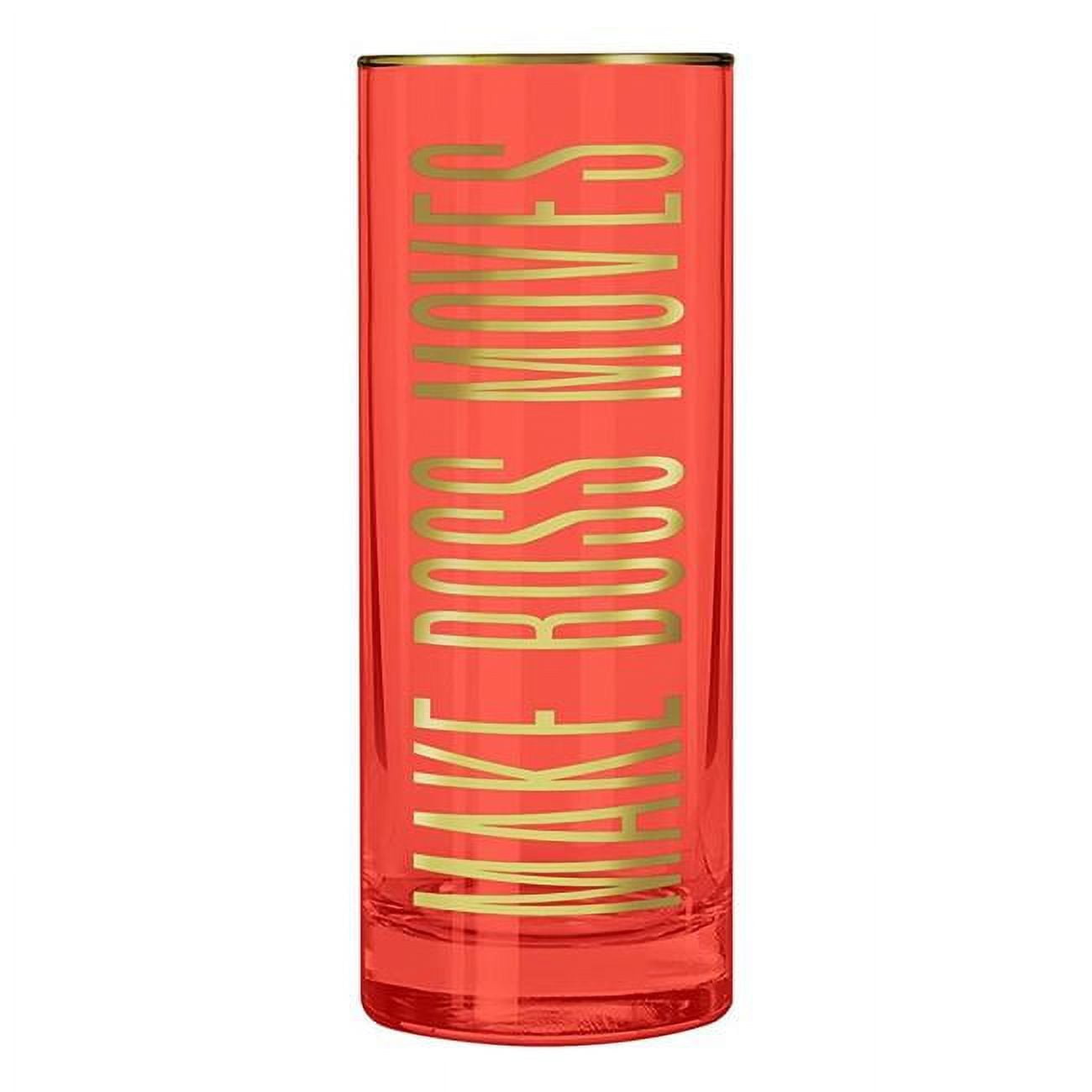 Creative Brands 10-04859-278 17 oz Collins Glass - Make Boss Moves