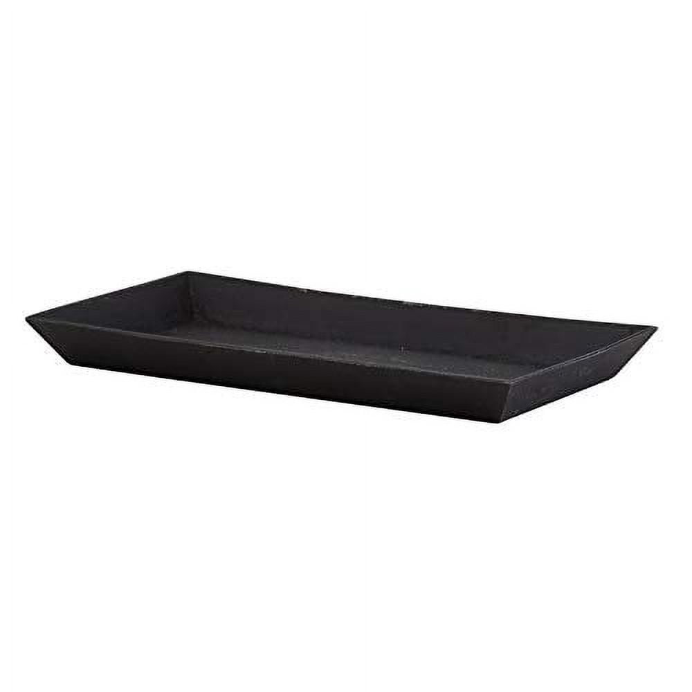 Rectangular Black Cast Iron Serving Tray, 10.2 x 5.8 Inches