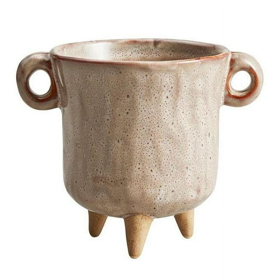 Creative Brands BMR146 6.25 x 5 in. Tan Vase with Handles