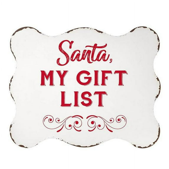 Creative Brands BMR344 10 x 8 in. My Gift List Metal Sign