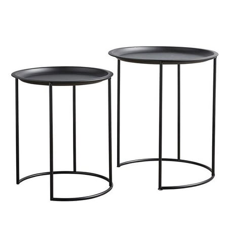 Creative Brands CMR382 Wire Side Tables - Set of 2 - Black