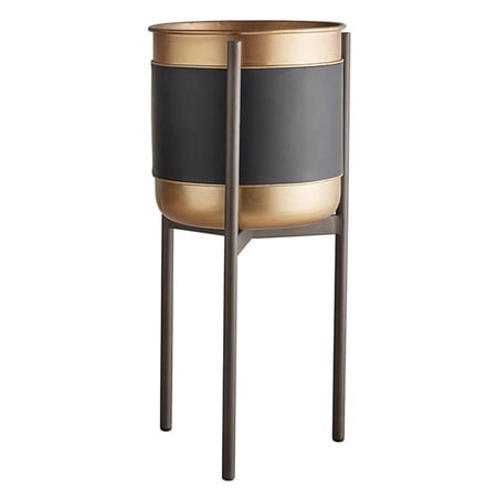 Creative Brands CMR892 Plant Stand - Large - Black & Gold
