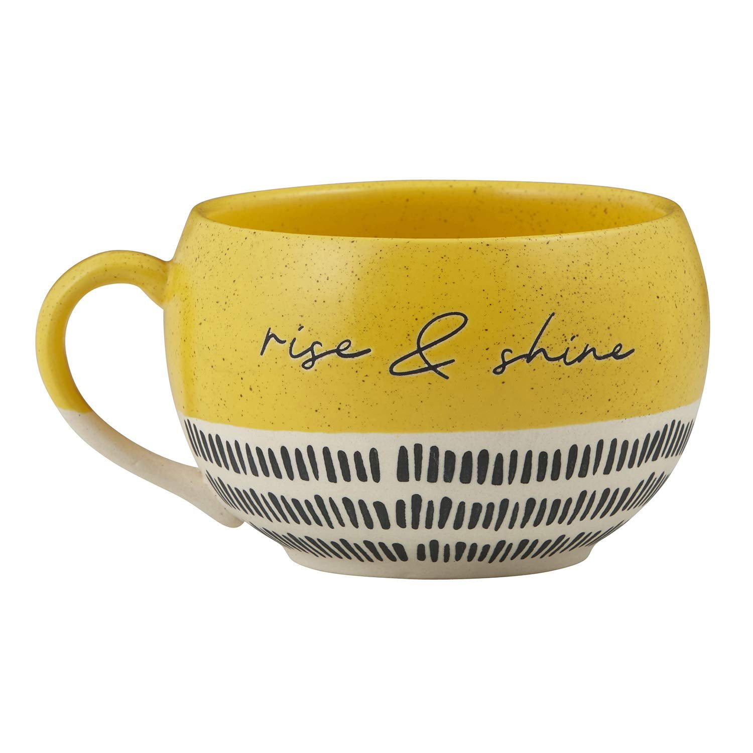 Yellow and Black Ceramic 16 oz Rise & Shine Mug