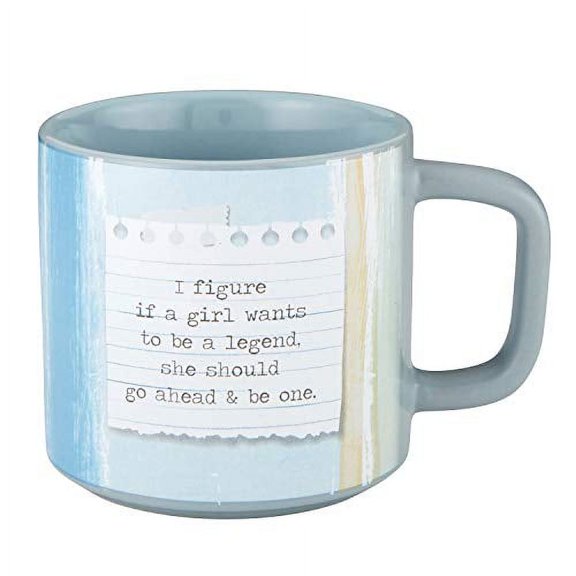 Creative Brands Heartfelt Collection-Stackable Stoneware Mug, 14-Ounce, Girl Wants