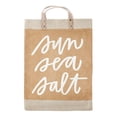 thumbnail image 1 of Creative Brands Hold Everything Waterproof Jute Tote Bag, Large, Sun Sea Salt, 1 of 1