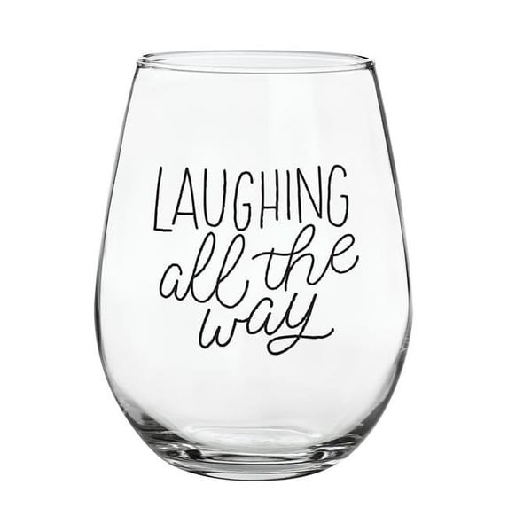 Creative Brands J1509 20 oz Stemless Wine Glass - Laughing
