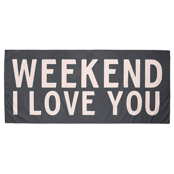 Creative Brands J2173 78 x 35 in. Quick Dry Oversized Beach Towel - Weekend I Love You