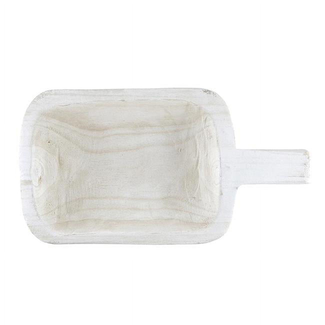 White Paulownia Wood Single Handle Serving Bowl