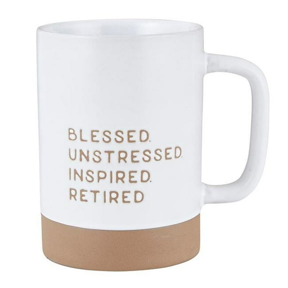 Creative Brands J6184 17 oz Inspired, Retired Ceramic Mug - Signature - Blessed, Unstressed