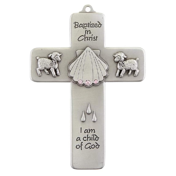 Christian Brands Baptized in Christ Cross, 5-inch Height