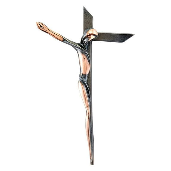 Creative Brands JC-807-C Crucifix with Serpentine Cross, 9.25-inch Height, Copper