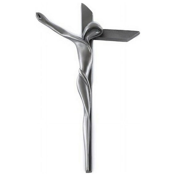 Creative Brands JC-844-E Crucifix with Serpentine Cross, 6-inches Height, Pewter