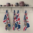 thumbnail image 1 of Creative Britan Flag Tea Towels Set of 6 Funny Serious Cat Kitchen Dish Cloth with Hanging Loop, 18"x28"Lint-Free Absorbent Towel for Kitchen Drying Wiping and Cleaning, 1 of 5
