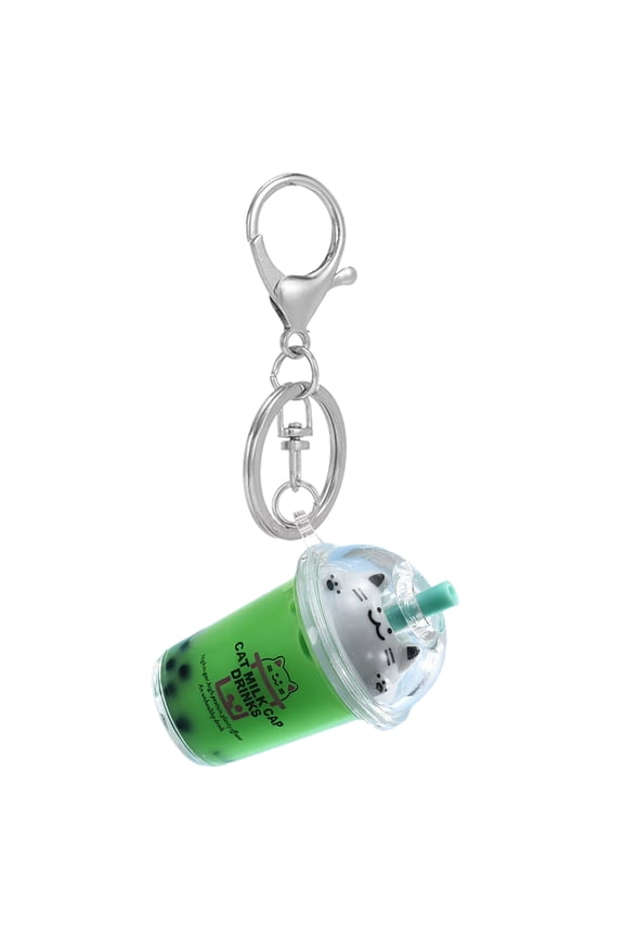 Creative Bubble Teas Keychain Milk Teas Keyrings Acrylic Key Chain Pendant Keychains Crafts Bag Decorations