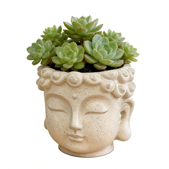 Creative Buddhas Statue Flowerpot Handicrafts Green Potted Plant Container Home Courtyard Garden Decoration