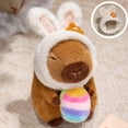 thumbnail image 1 of Creative Bunny Plush Toy Easter Capybara Cos Rabbit Stuffed Animal Doll Fun Gift ( Hat Can Be Removed!), 1 of 10