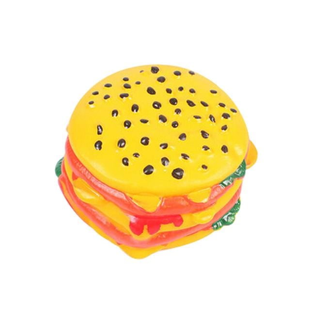 Creative Burger Durable Clean Teeth Chew Toy with Sound