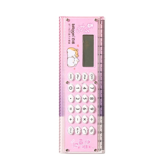 Creative Calculator Ruler 8 Digit Large LED Display Portable Multi-purpose Ruler with Digital Calculator for Student