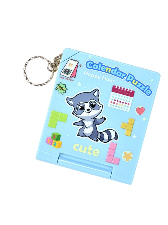 Creative Calendar Keyring Puzzle Toy Pocket Size Pendant Keychain For Key Organization And Decoration