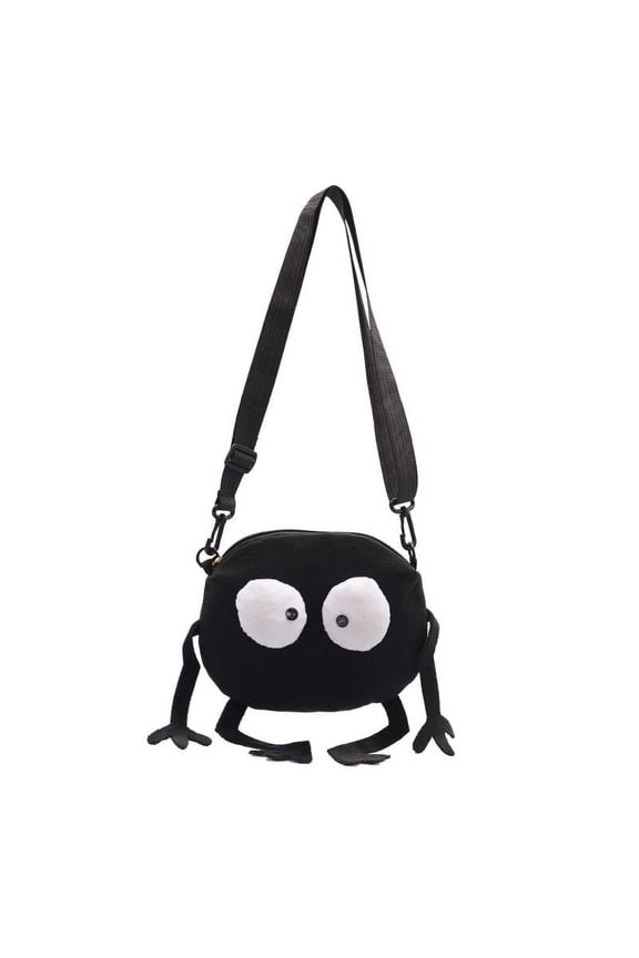 Creative Canvas Mini Bag for Women, New Trendy Korean Style Mimi Bag for Students, Stylish Teenage Girls, Cute Single Shoulder Crossbody Mini Round Bag