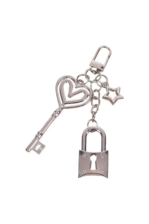 Creative Car Key Chain Heart Key Keychain Hanging Ornaments Metal Keyrings