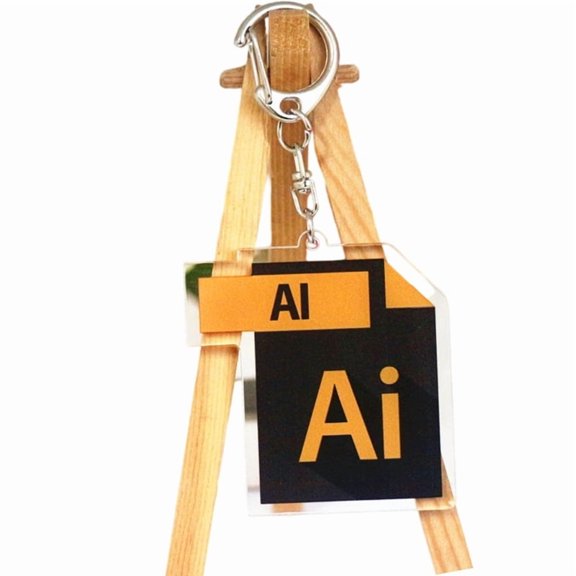Creative Car Keychain Artistic Design Acrylic Lightweight Key Ring Pendant Daily Use Gift for Students Professionals