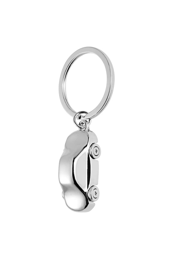 Creative Car Shaped Keychain Novel Auto Key Ring Metal Key Chain Pendant Accessory (Silver)