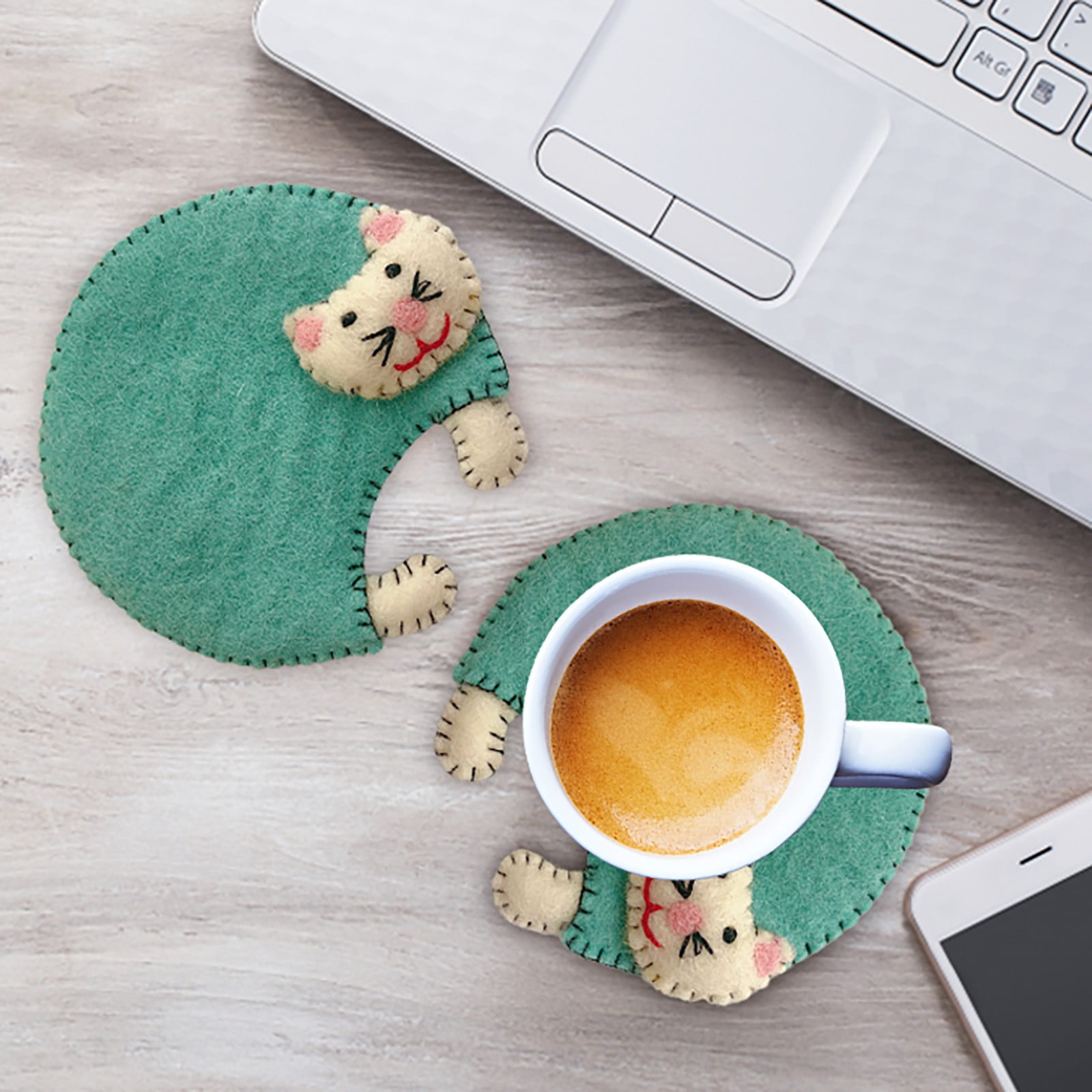 Creative Cartoon Animal Wool Tea Handmade Cute Anti Scald Water Cup Mat