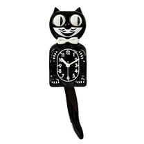 Creative Cartoon Cat Tail Swinging Wall Clock – Iconic Moving Cat Wall Clock with Swinging Tail, Battery Operated, Mid-Century Modern Home & Office Decor (Requires 2 AA Batteries)