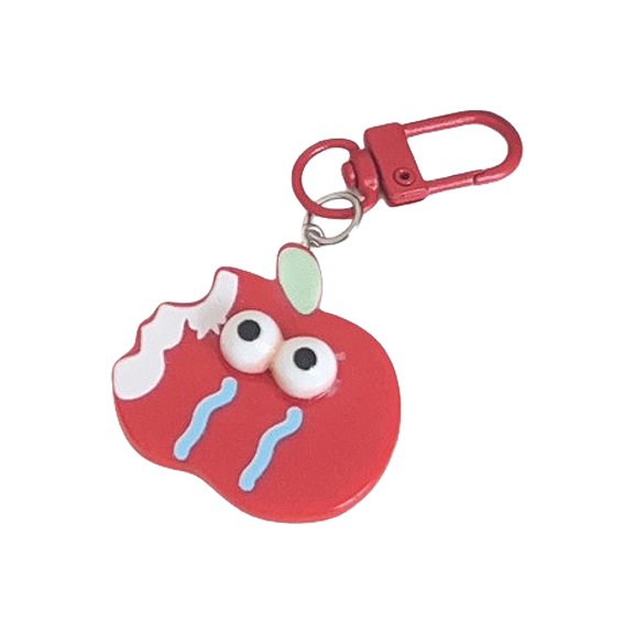 Creative Cartoon Fruit Keychain Funny Expression Key Rings For Backpacks Luggage Labels Phone Charm Gift For Best Friend