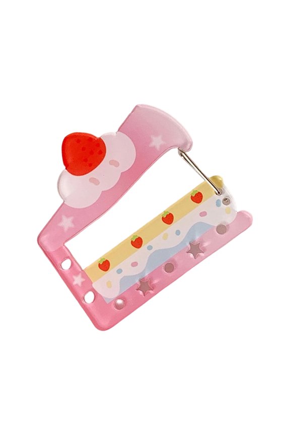 Creative Cartoon Hamburger Fries Acrylic Carabiner Keychain Fashion Key Holder For Outdoor Backpack Accessories