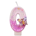 thumbnail image 1 of Creative Cartoon Numeral Birthday Candle, Pink Number Cake Topper with Butterfly Decoration, Elegant Party Supplies for Anniversary Celebration, Number 0, 1 of 6
