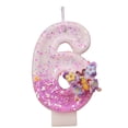 thumbnail image 1 of Creative Cartoon Numeral Birthday Candle, Pink Number Cake Topper with Butterfly Decoration, Elegant Party Supplies for Anniversary Celebration, Number 6, 1 of 6