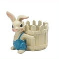 thumbnail image 1 of Creative Cartoon Rabbit Flower Pot Mini Resin Bunny Planter Succulent Container Home Garden Desktop Decor, 1 of 8