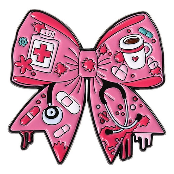 Creative Cartoon Wellness Device Brooch Badge Pin For Healthcare Workers Strong Alloy Lightweight Design