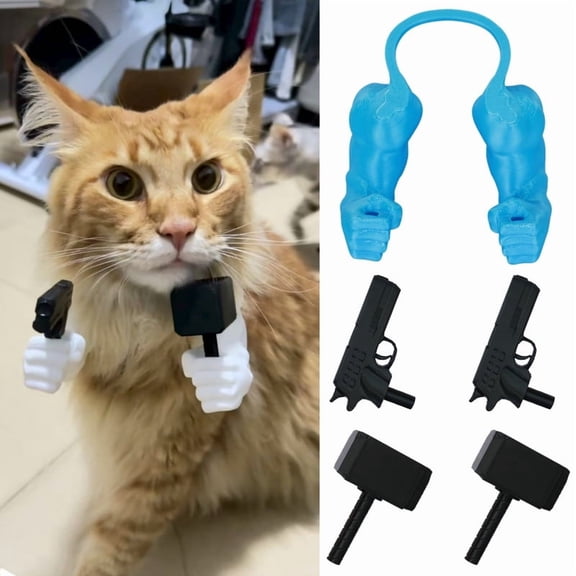 Creative Cat Muscle Arms, 3D Printed Cat Muscle Arm, Halloween Costume Accessory,Funny Muscle Arms for Cats,Cats with Muscular Arms for Kitten Birthday Party Supplies