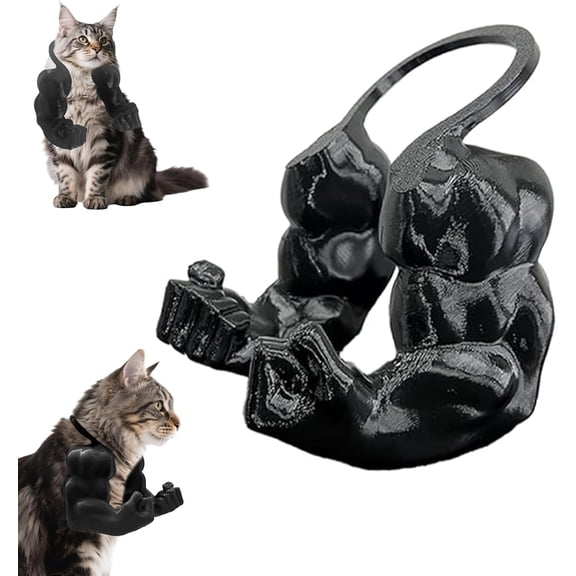 Creative Cat Muscle Arms,Cat Costumes for Cats,3D Printed Cat's Neck Arms with Muscle for Pet Cosplay, Birthday Party,Costume Accessories Lightweight Design