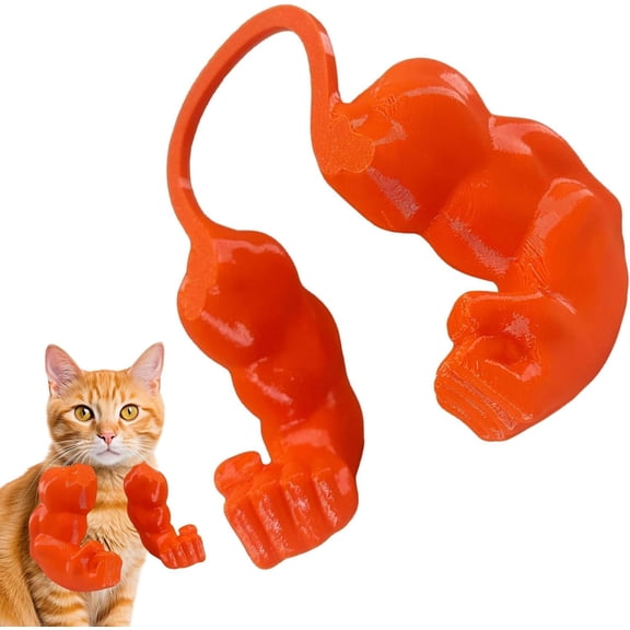 Creative Cat Muscle Arms,Cat Costumes for Cats,3D Printed Cat's Neck Arms with Muscle for Pet Cosplay, Birthday Party,Costume Accessories Lightweight Design