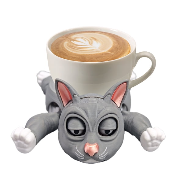 Creative Cats Coasters With Funny Expression Teas Cup Holder Decorative Coffee Teas Cup Mat Open Eyed Drink Cup Pad