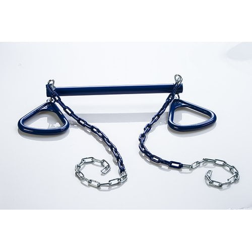 Creative Cedar Designs Blue Ultimate Trapeze Bar with Triangle Rings for Playsets