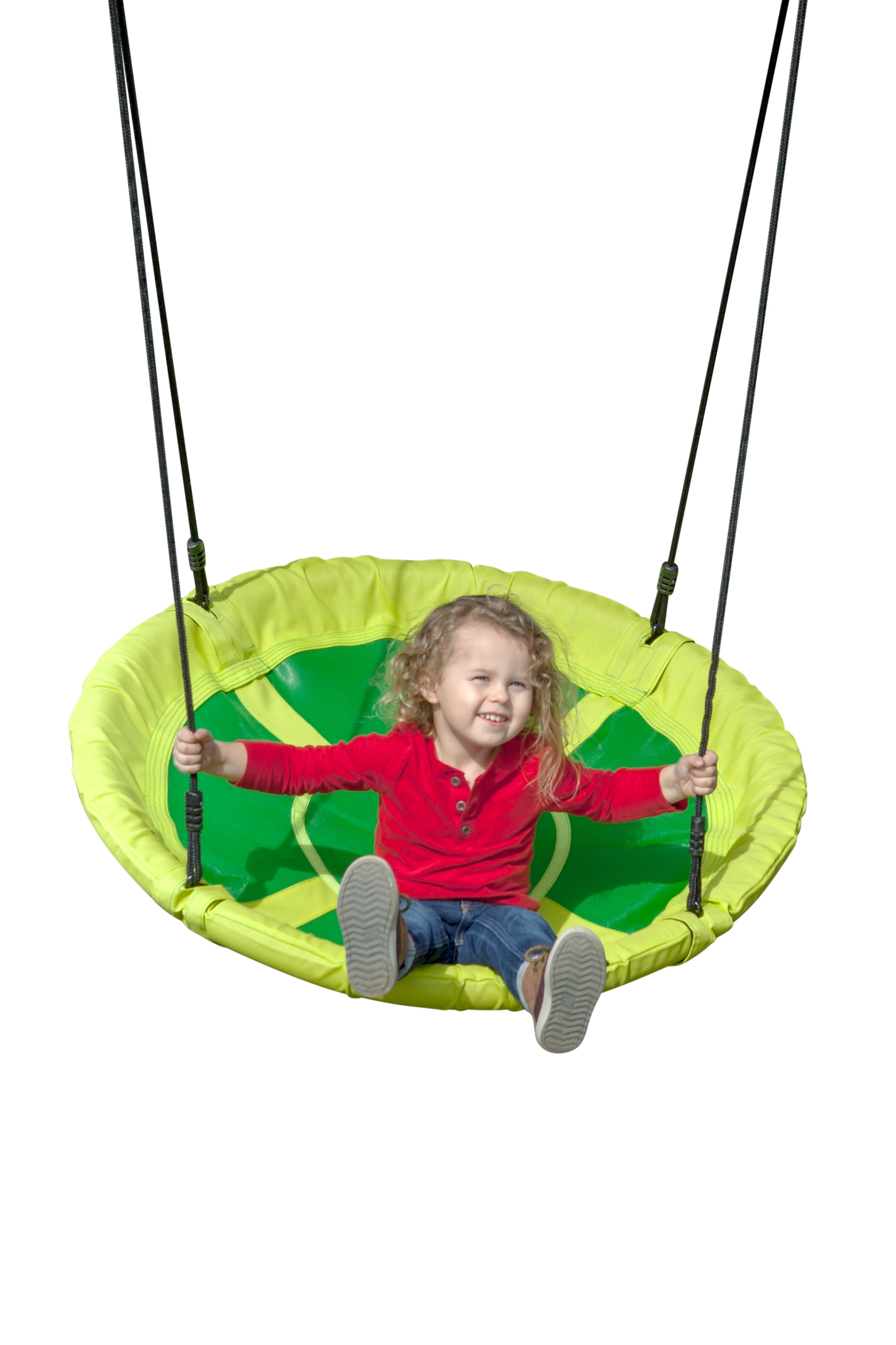 Creative Cedar Designs Kids Saucer Swing- Green - Walmart.com