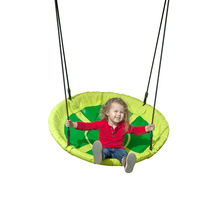Creative Cedar Designs Kids Saucer Swing- Green - Walmart.com