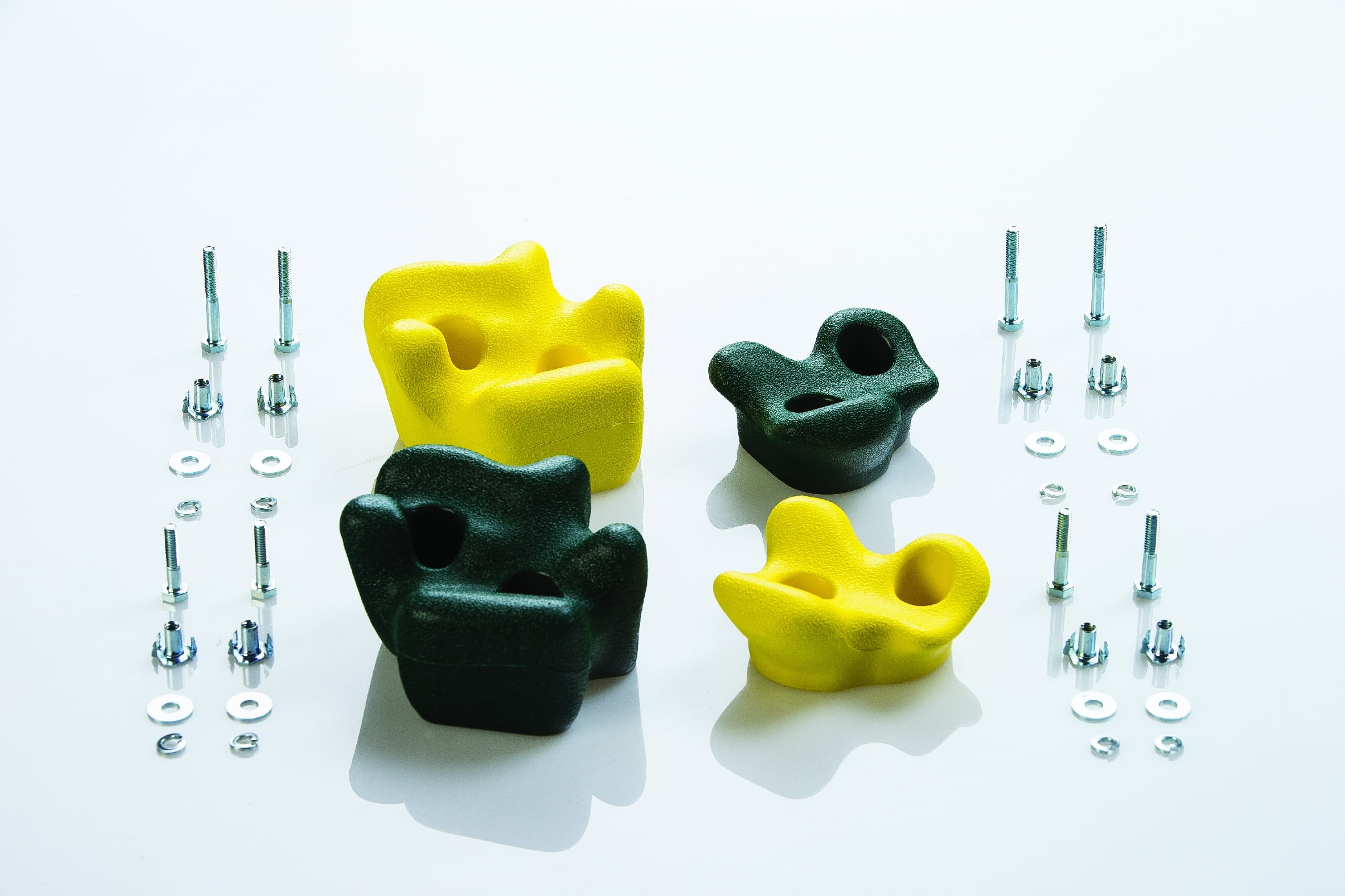 Creative Cedar Designs Playset Climbing Rocks (set of 4)- Green & Yellow