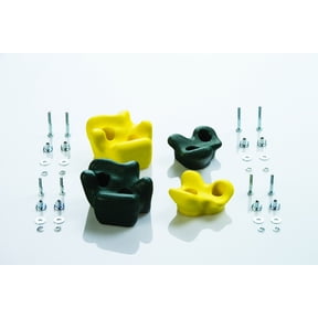 Creative Cedar Designs Playset Climbing Rocks (set of 4)- Green & Yellow