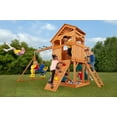 thumbnail image 1 of Creative Cedar Designs Timber Valley Wooden Playset with Wooden Roof, Glider Swing, Sandbox, Climbing Wall, Ladder, Slide & Belt Swings, 1 of 13