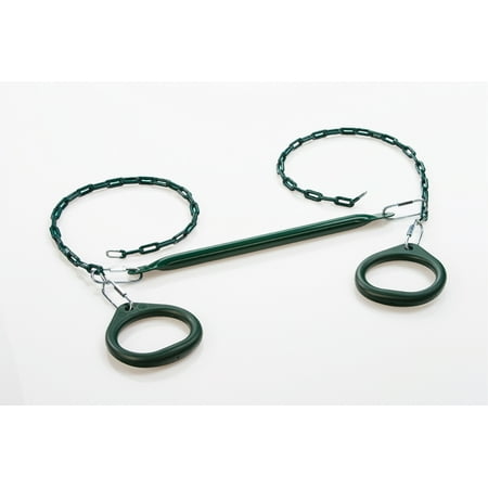 Creative Cedar Designs Trapeze Bar w/ Circular Rings- Green