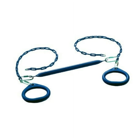 Creative Cedar Designs Trapeze Bar with Circular Rings, Blue