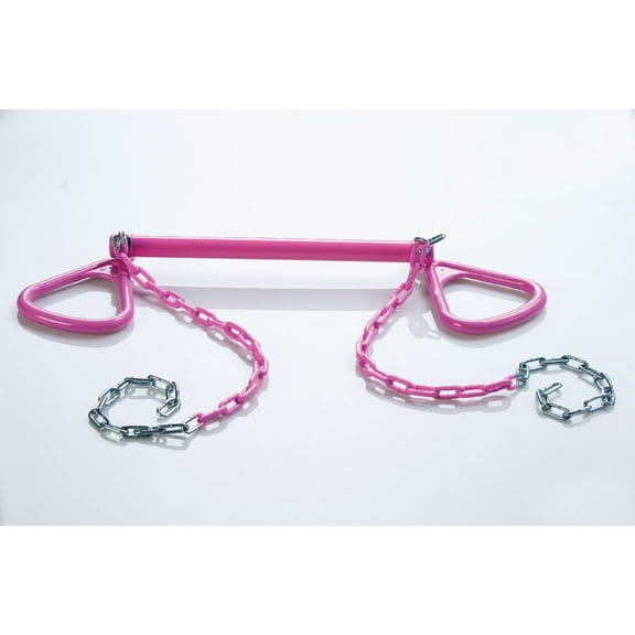 Creative Cedar Designs Ultimate Trapeze Bar w/ Triangle Rings- Pink