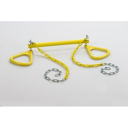Creative Cedar Designs Ultimate Trapeze Bar w/ Triangle Rings- Yellow